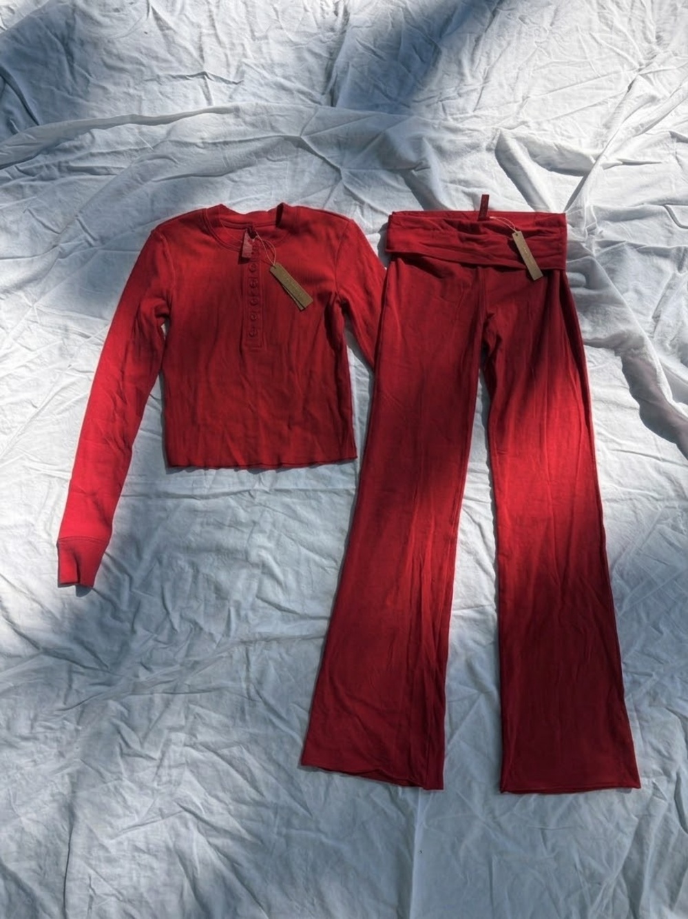 SKIMS cherry red matching set